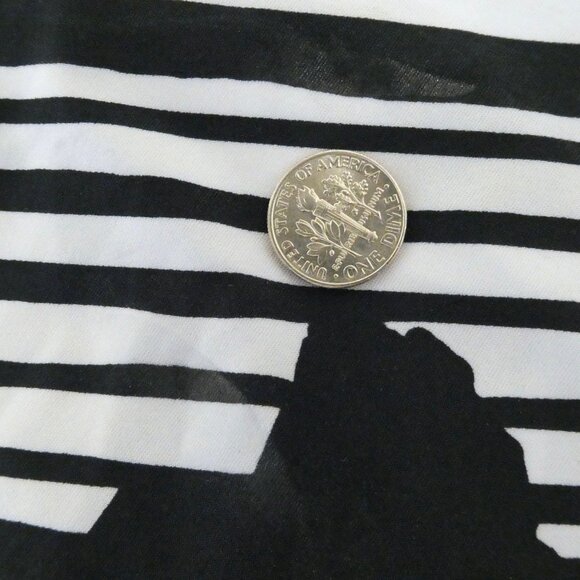 PORTO SF abstract stripe draped jersey dress sz 3 L *flaw - Picture 7 of 7